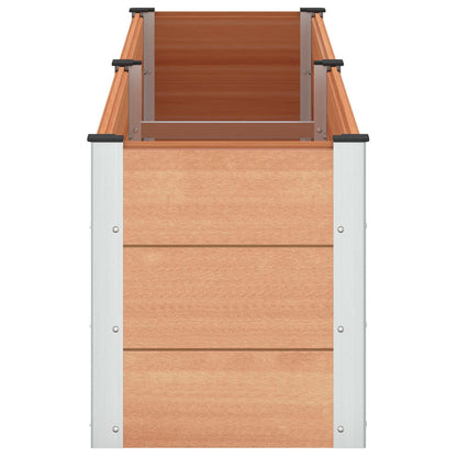 Letto rialzato da giardino Marrone 250 x 50 x 54 cm | homemem39