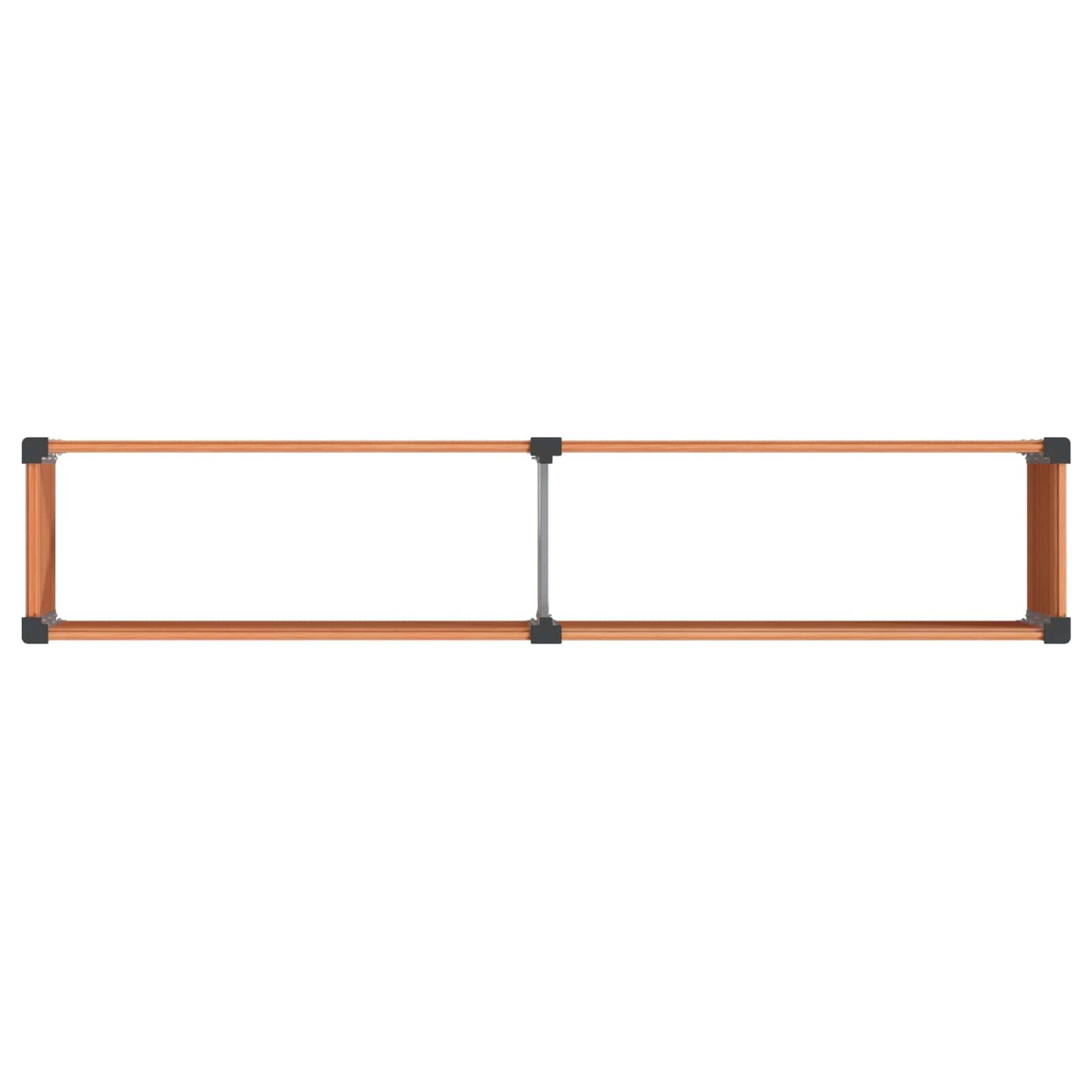 Letto rialzato da giardino Marrone 250 x 50 x 54 cm | homemem39