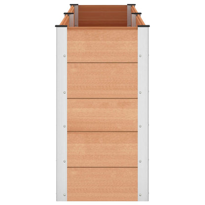 Letto rialzato da giardino Marrone 250 x 50 x 91 cm | homemem39