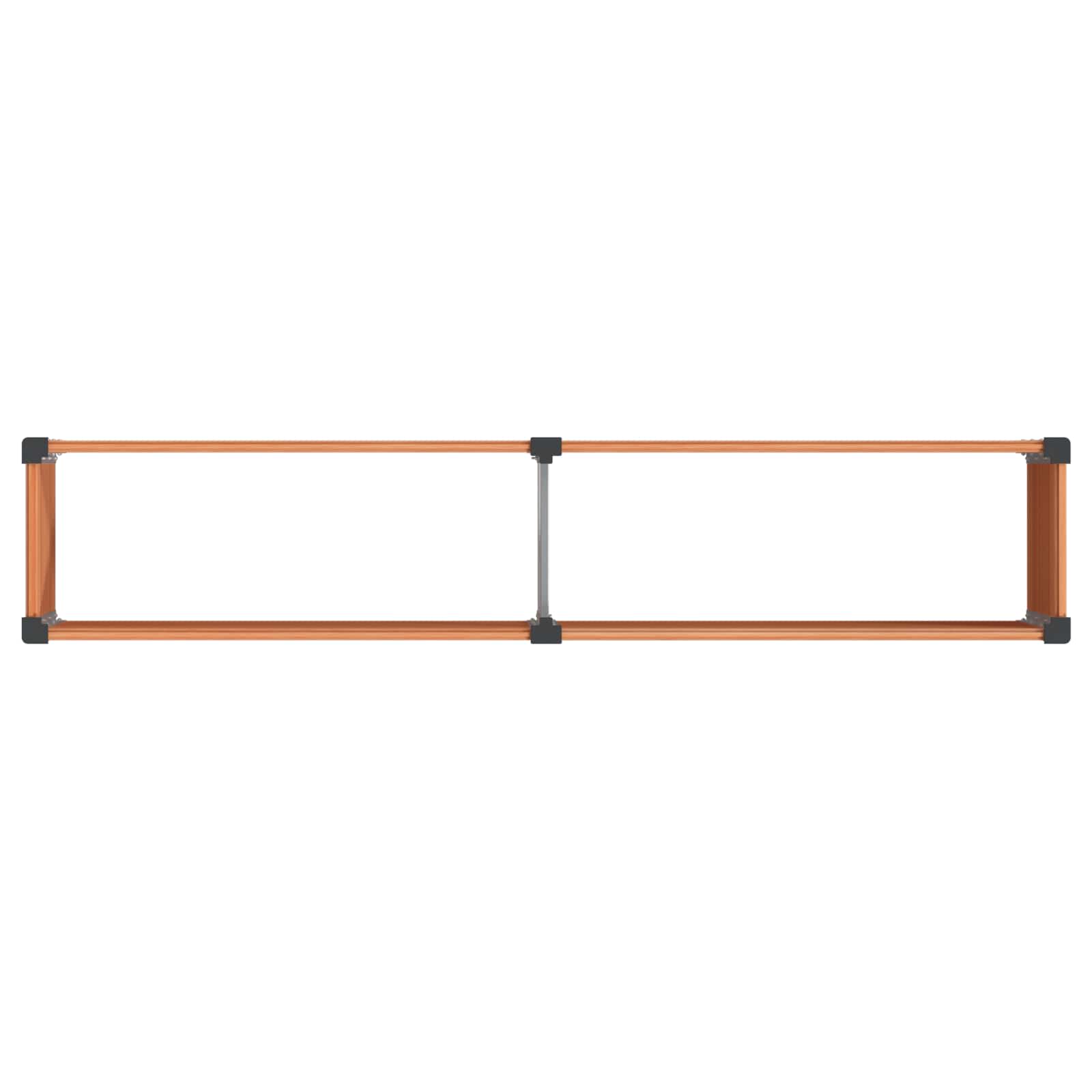 Letto rialzato da giardino Marrone 250 x 50 x 91 cm | homemem39