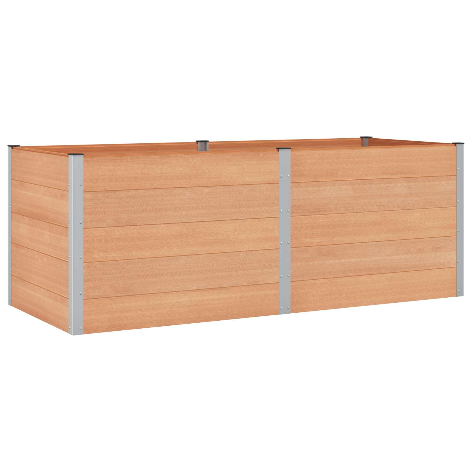 Letto rialzato da giardino Marrone 250 x 100 x 91 cm | homemem39