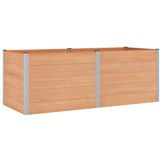 Letto rialzato da giardino Marrone 250 x 100 x 91 cm | homemem39