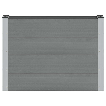 Letto rialzato da giardino Grigio 100 x 30 x 72 cm