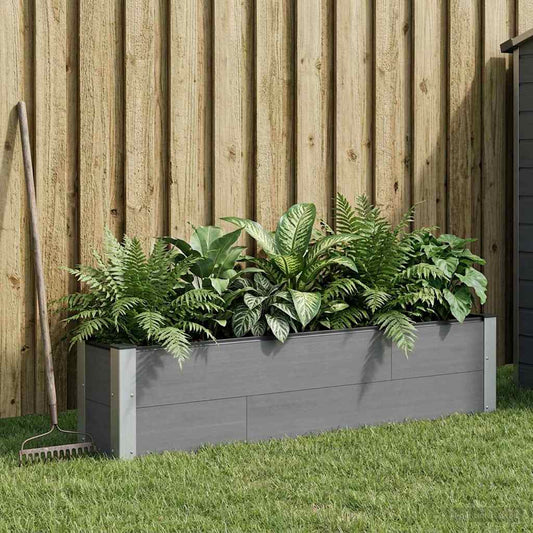 Letto rialzato da giardino Grigio 150 x 30 x 36 cm