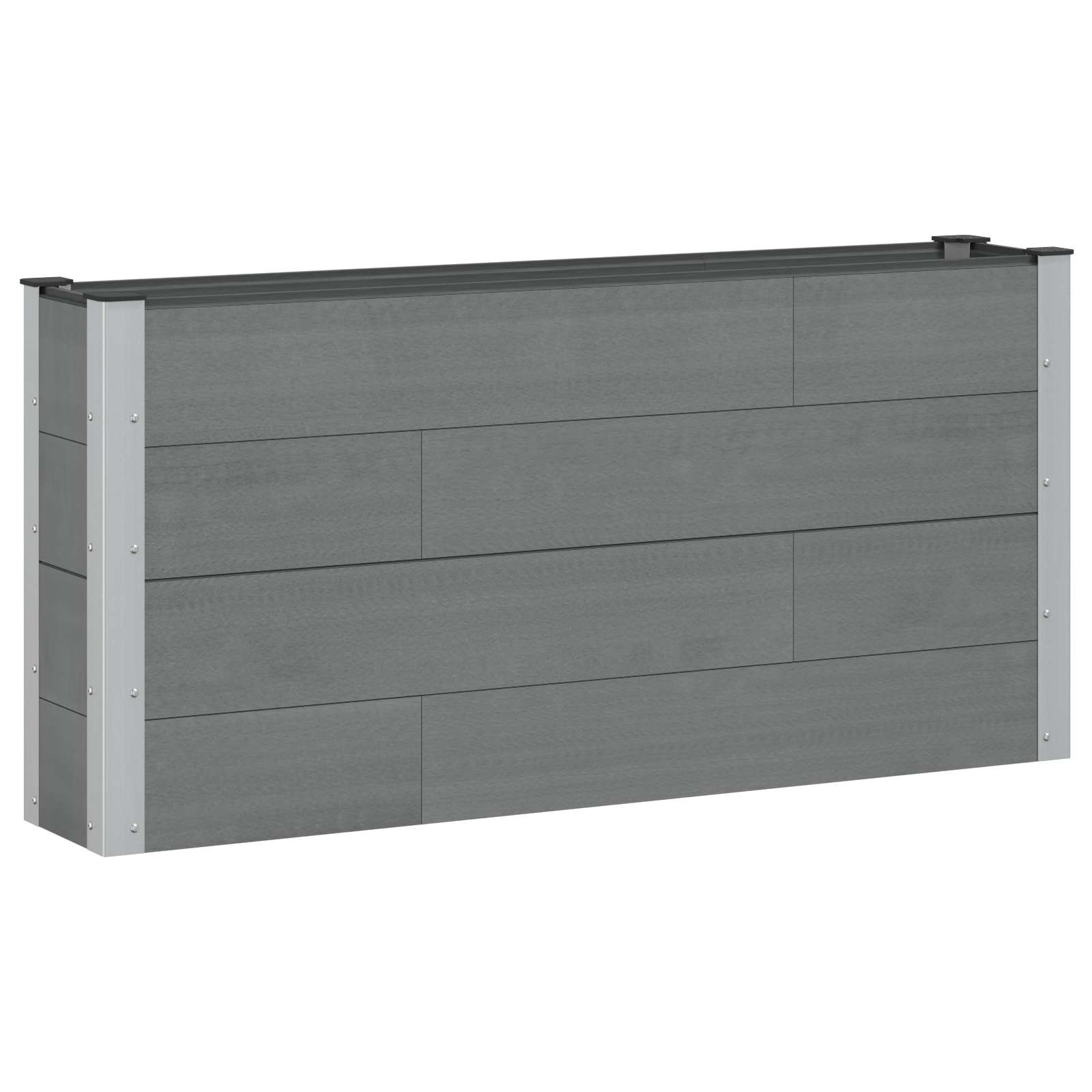 Letto rialzato da giardino Grigio 150 x 30 x 72 cm | homemem39