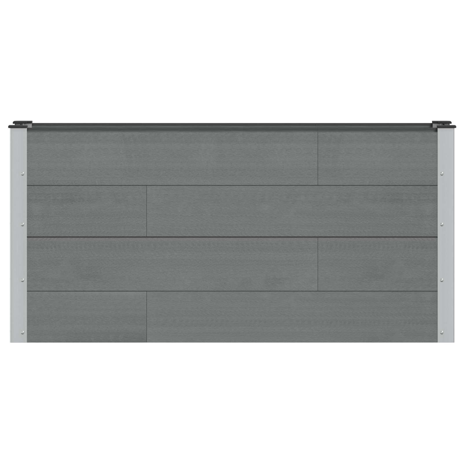 Letto rialzato da giardino Grigio 150 x 30 x 72 cm | homemem39