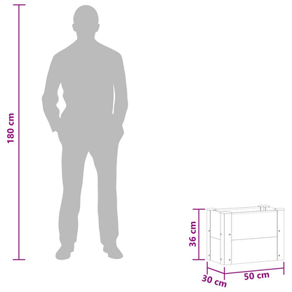 Letto rialzato da giardino Marrone 50 x 30 x 36 cm | homemem39