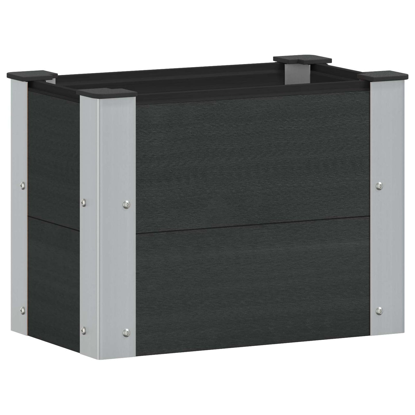 Letto rialzato da giardino Nero 50 x 30 x 36 cm | homemem39