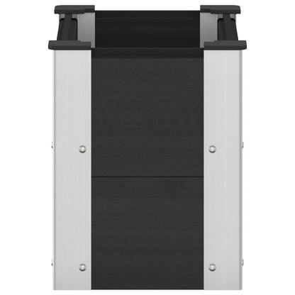 Letto rialzato da giardino Nero 50 x 30 x 36 cm | homemem39