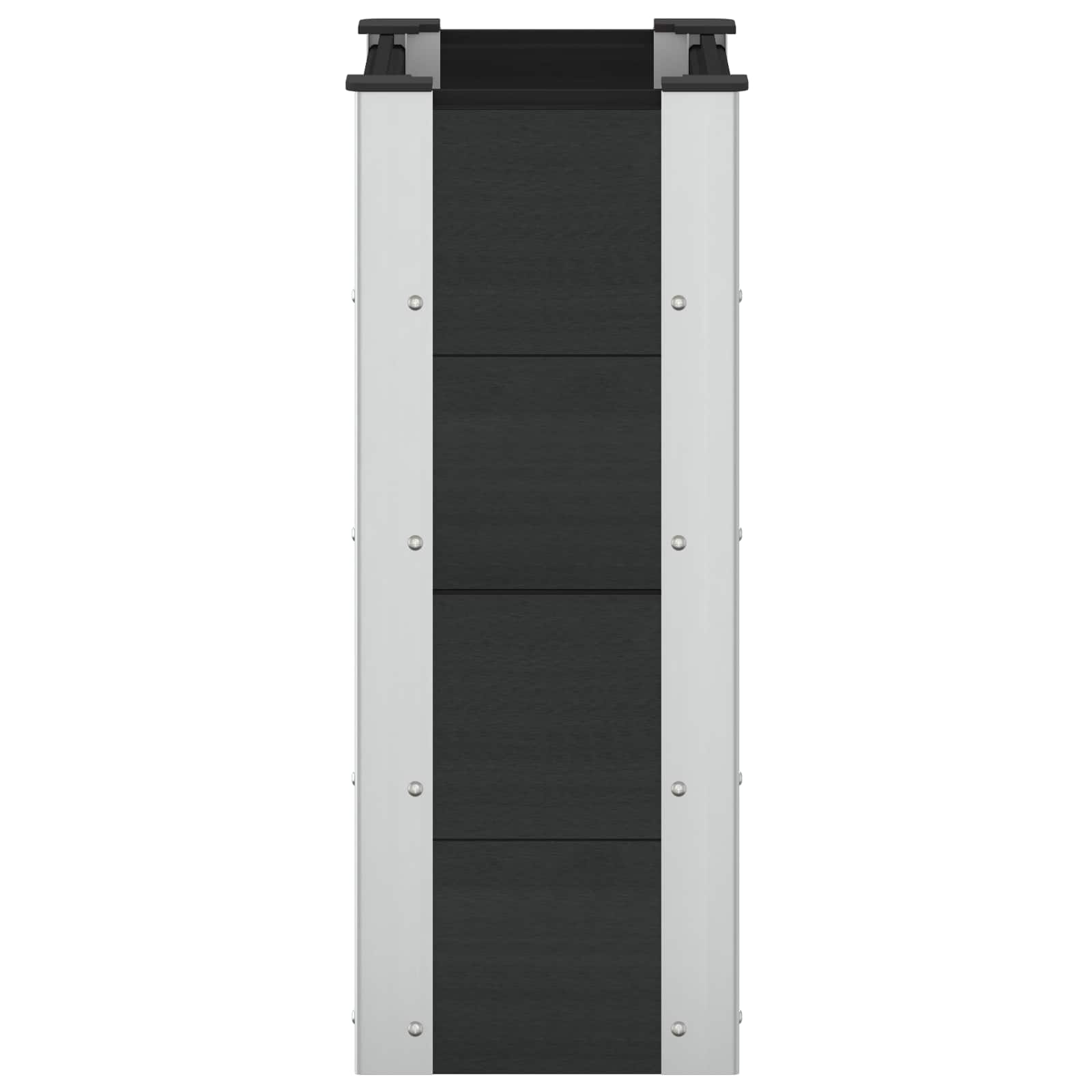 Letto rialzato da giardino Nero 50 x 30 x 72 cm | homemem39