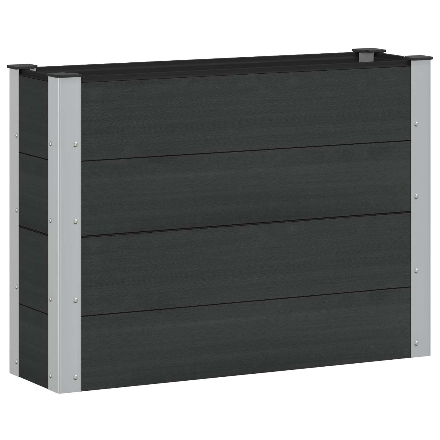 Letto rialzato da giardino Nero 100 x 30 x 72 cm | homemem39