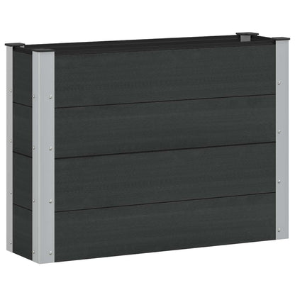 Letto rialzato da giardino Nero 100 x 30 x 72 cm | homemem39
