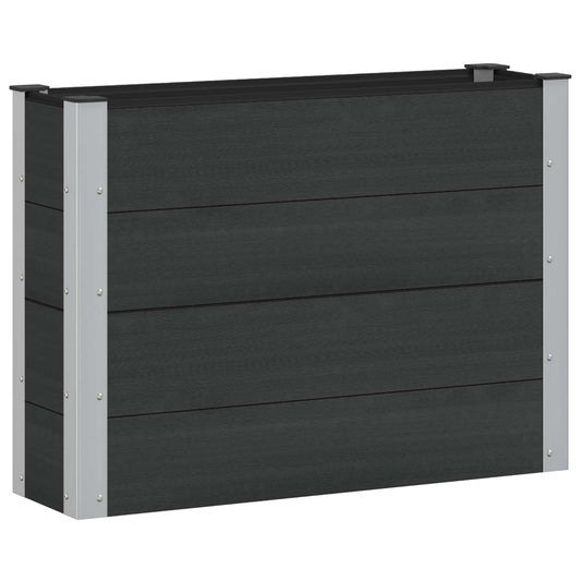 Letto rialzato da giardino Nero 100 x 30 x 72 cm | homemem39