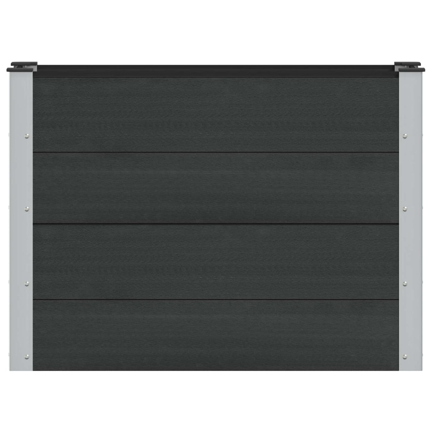 Letto rialzato da giardino Nero 100 x 30 x 72 cm | homemem39