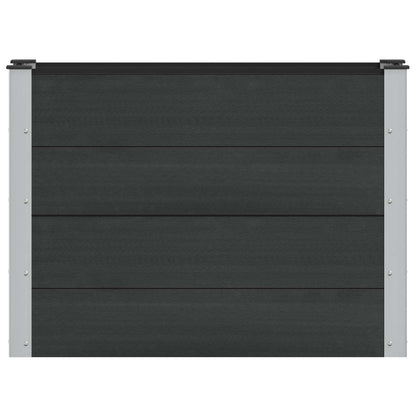 Letto rialzato da giardino Nero 100 x 30 x 72 cm | homemem39