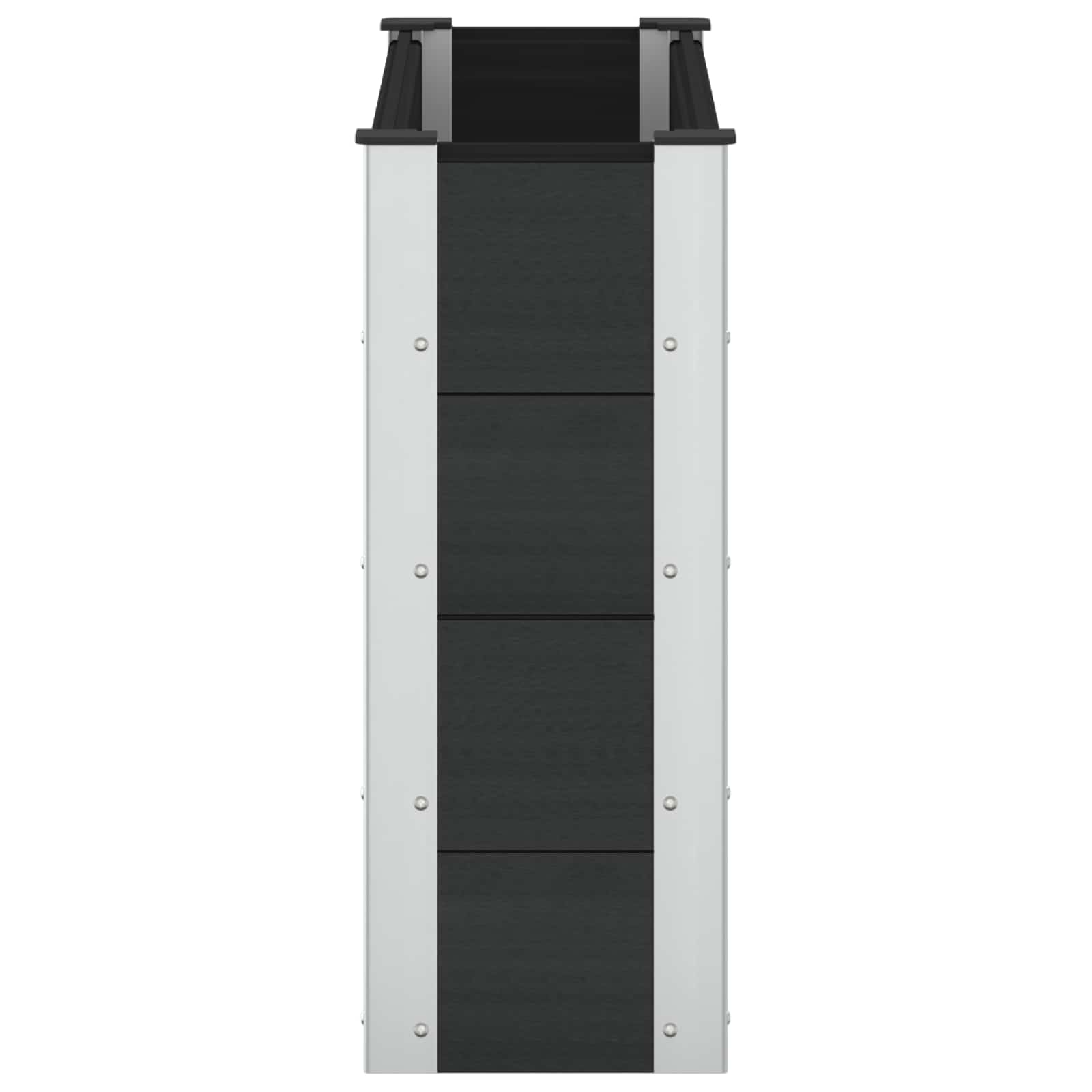 Letto rialzato da giardino Nero 100 x 30 x 72 cm | homemem39
