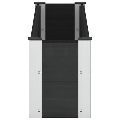 Letto rialzato da giardino Nero 150 x 30 x 36 cm | homemem39