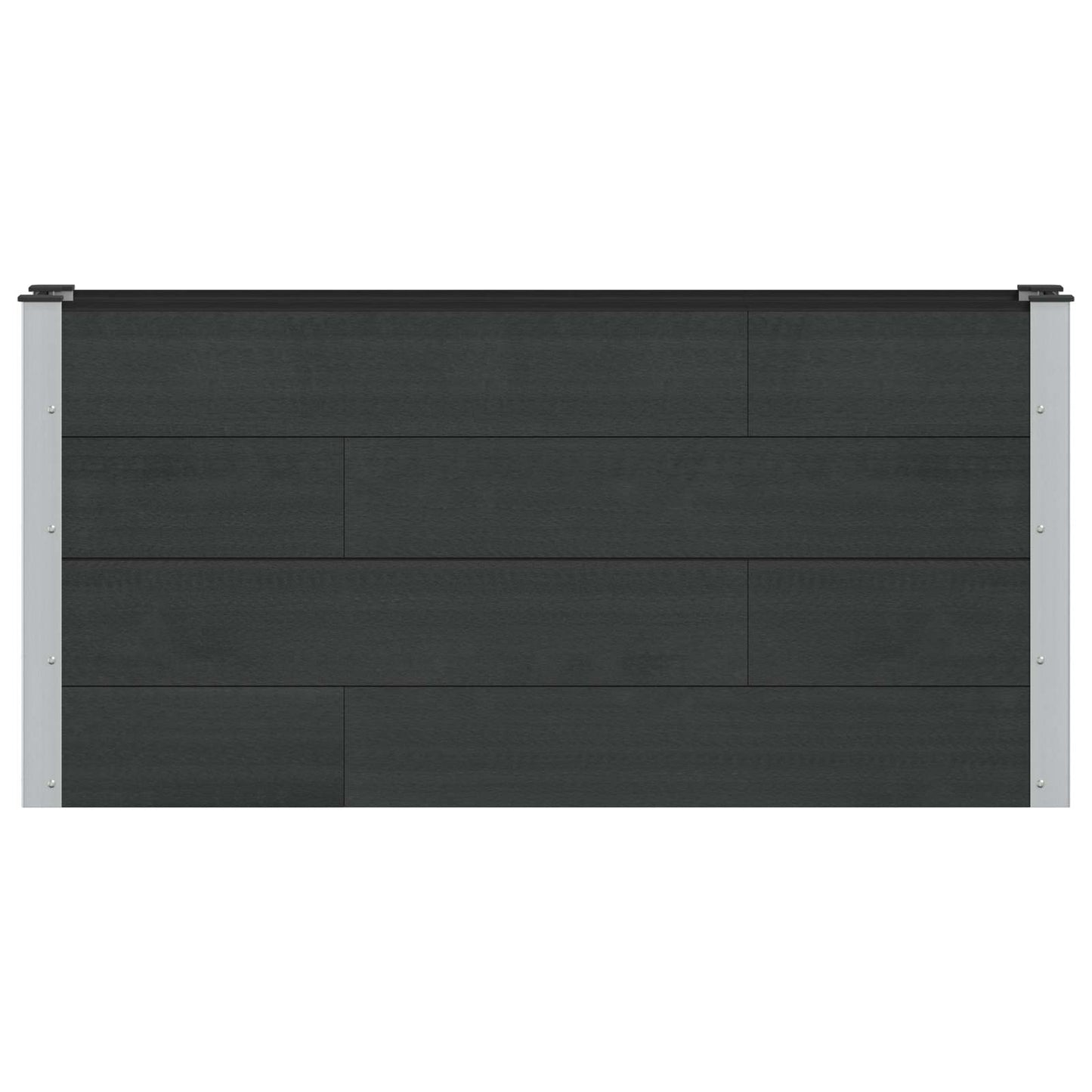 Letto rialzato da giardino Nero 150 x 30 x 72 cm | homemem39