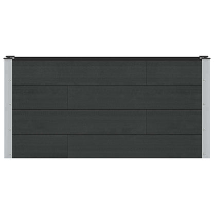 Letto rialzato da giardino Nero 150 x 30 x 72 cm | homemem39