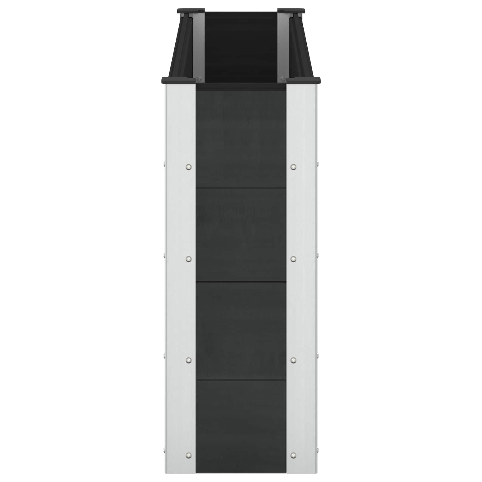 Letto rialzato da giardino Nero 150 x 30 x 72 cm | homemem39