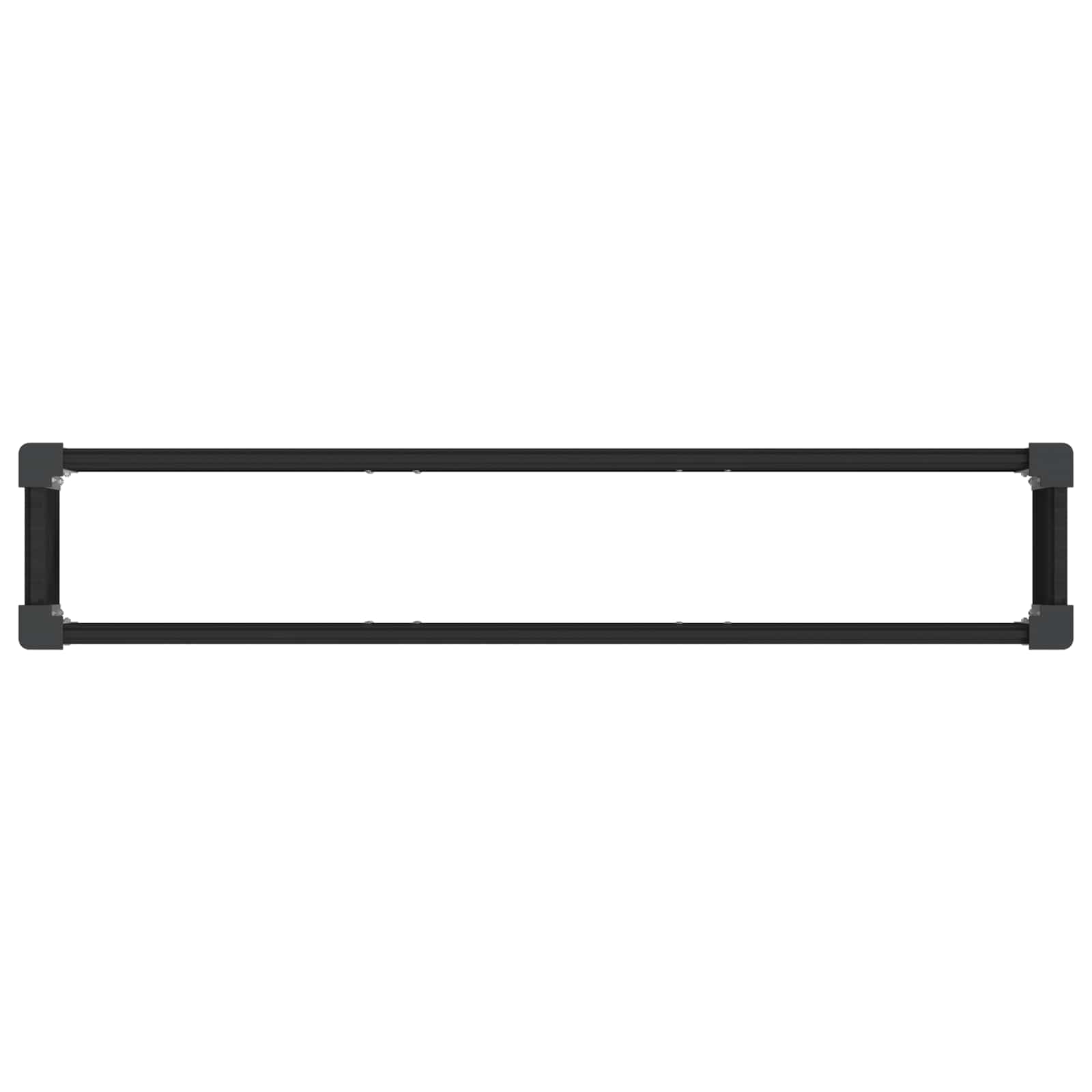 Letto rialzato da giardino Nero 150 x 30 x 72 cm | homemem39