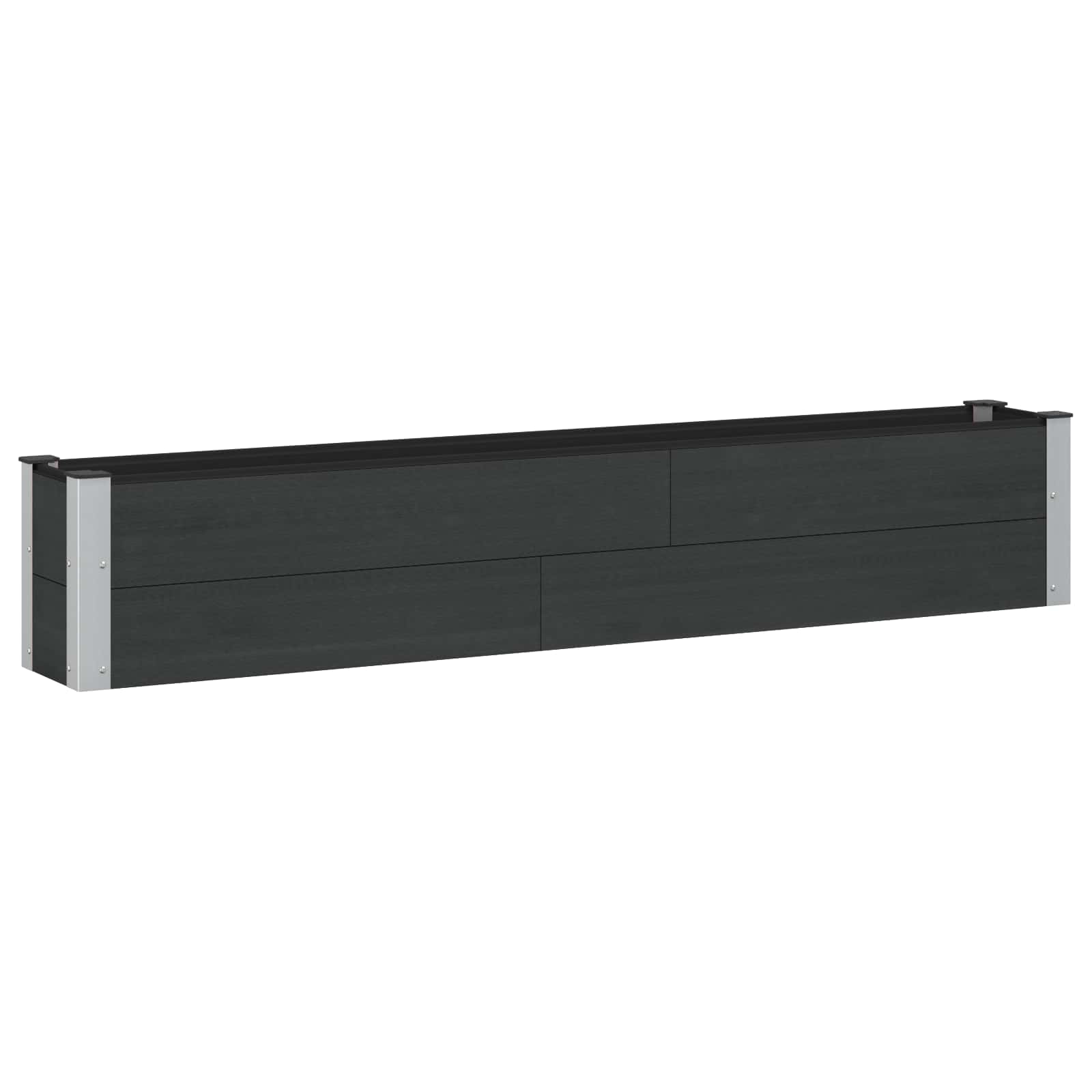 Letto rialzato da giardino Nero 200 x 30 x 36 cm | homemem39