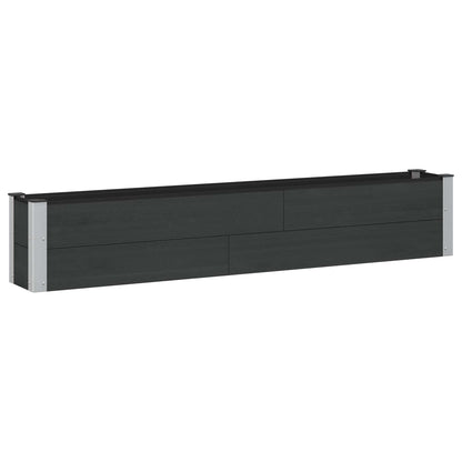 Letto rialzato da giardino Nero 200 x 30 x 36 cm | homemem39