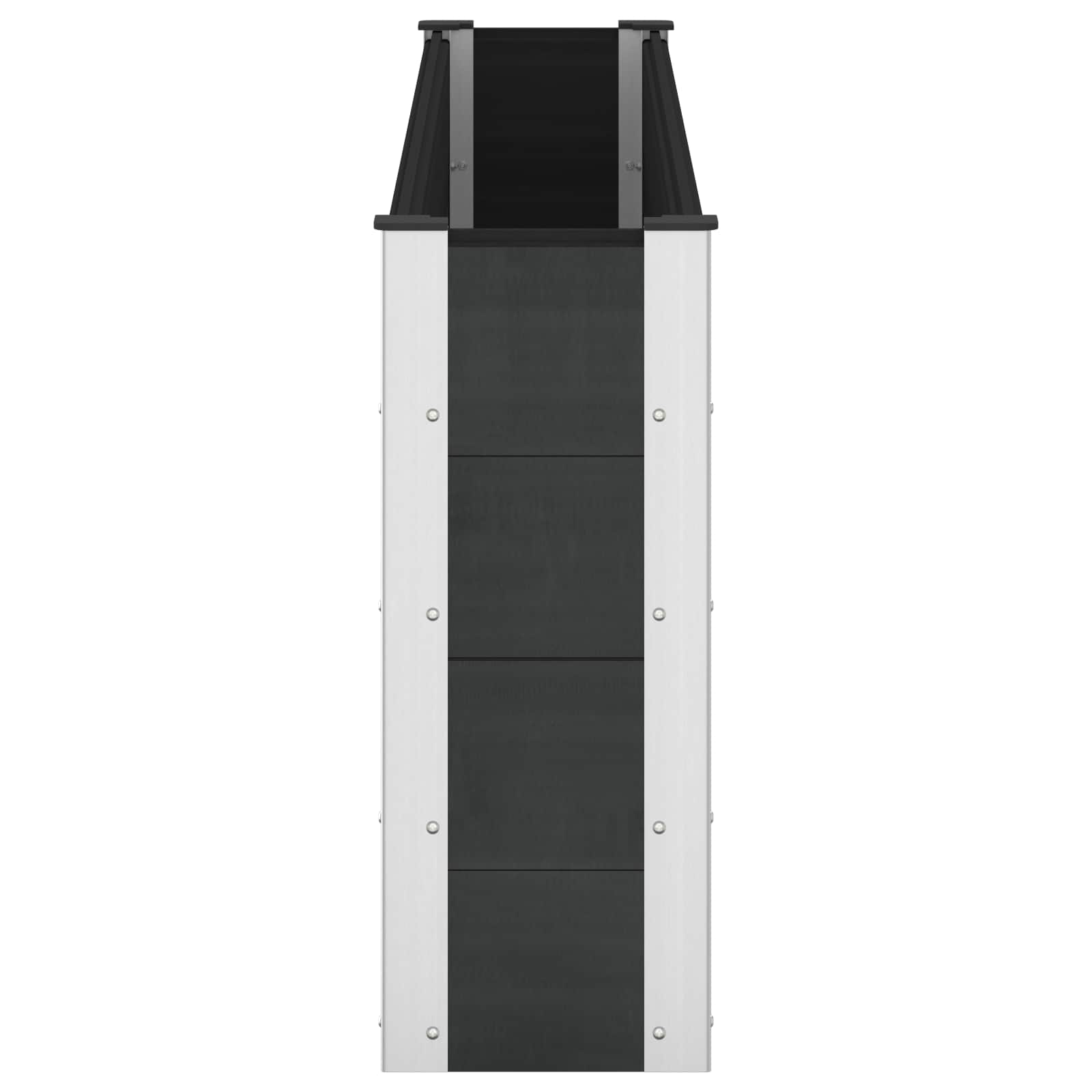 Letto rialzato da giardino Nero 200 x 30 x 72 cm | homemem39