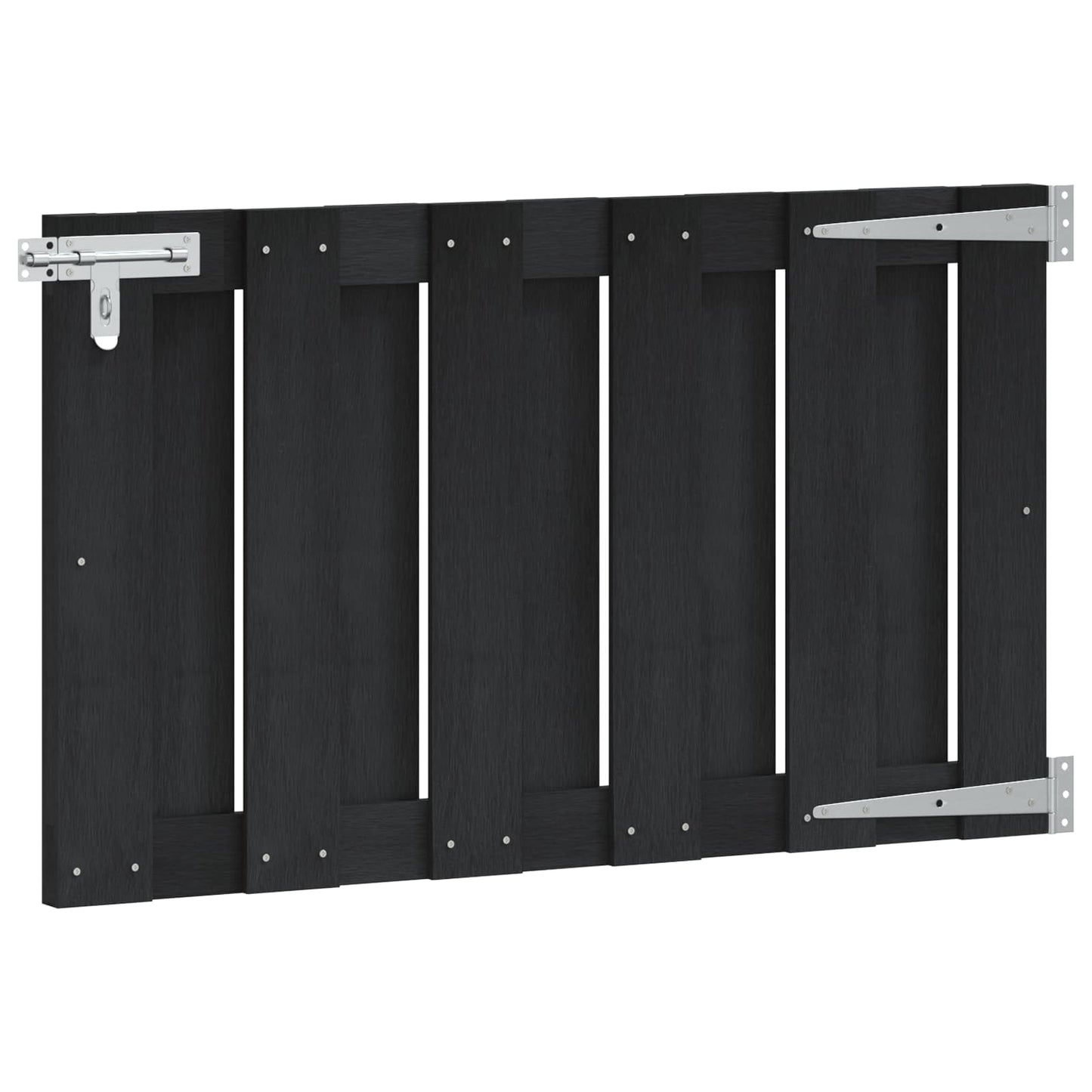 Cancello da giardino 100 x 60 cm WPC e Alluminio Nero | homemem39