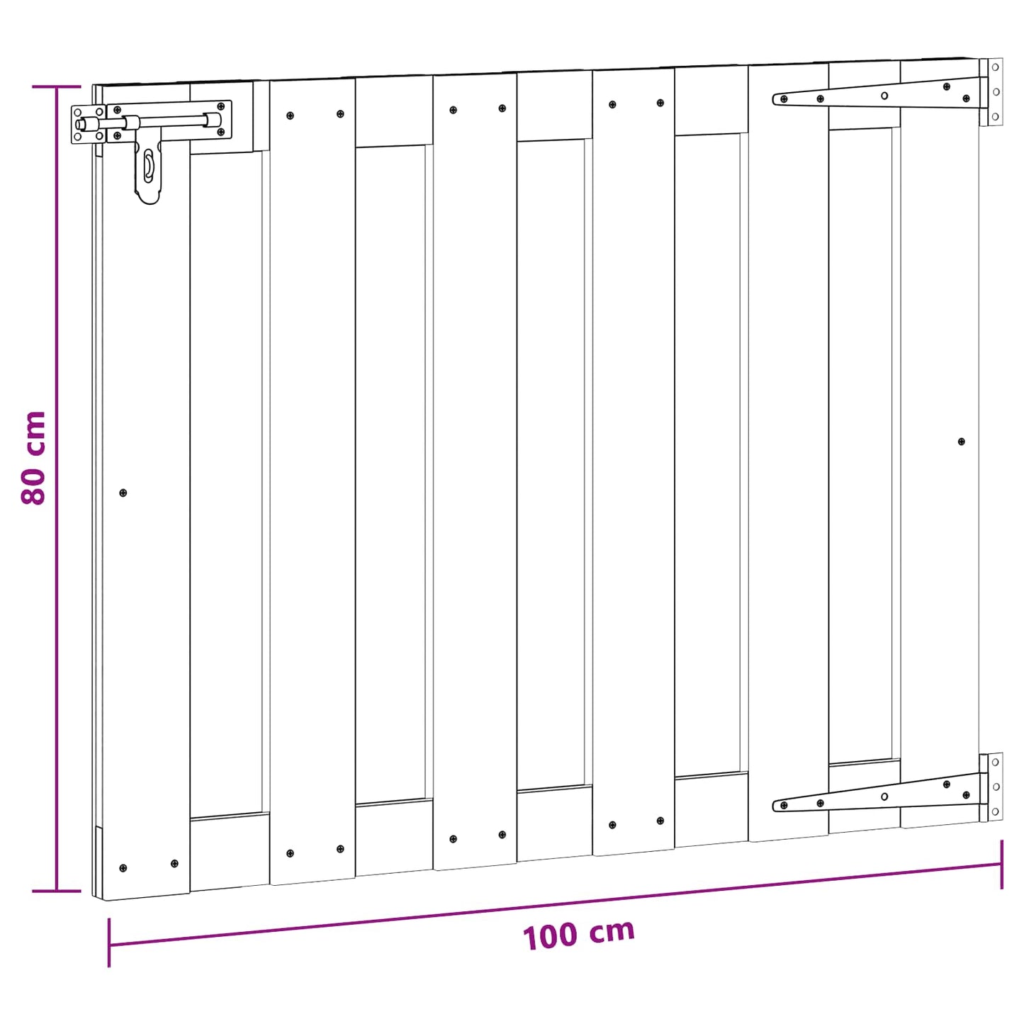 Cancello da giardino 100 x 80 cm WPC e Alluminio Nero | homemem39