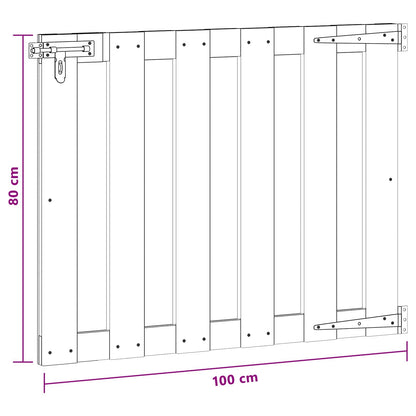Cancello da giardino 100 x 80 cm WPC e Alluminio Nero | homemem39