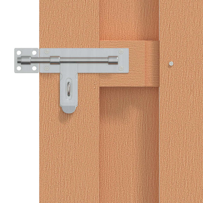Cancello da giardino 100 x 100 cm WPC e Alluminio Marrone | homemem39