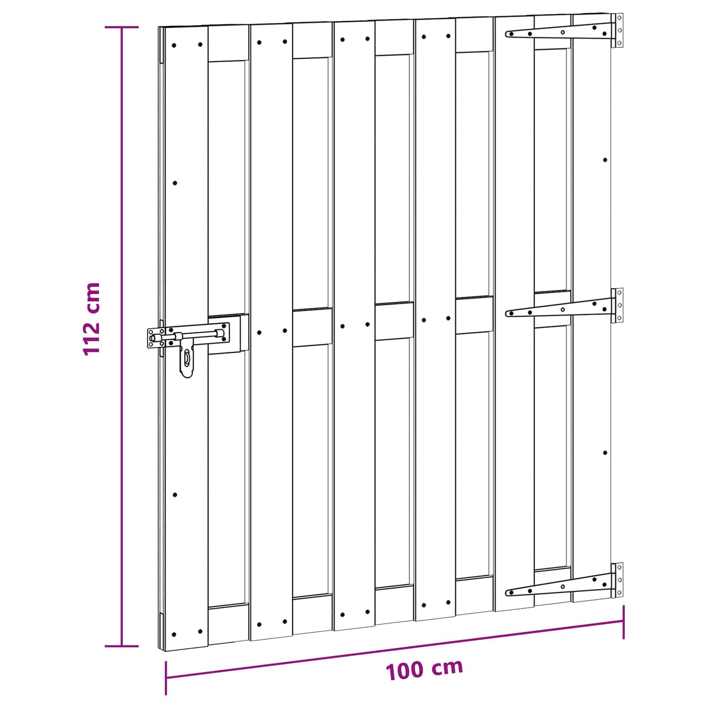 Cancello da giardino 100 x 112 cm WPC e Alluminio Marrone | homemem39
