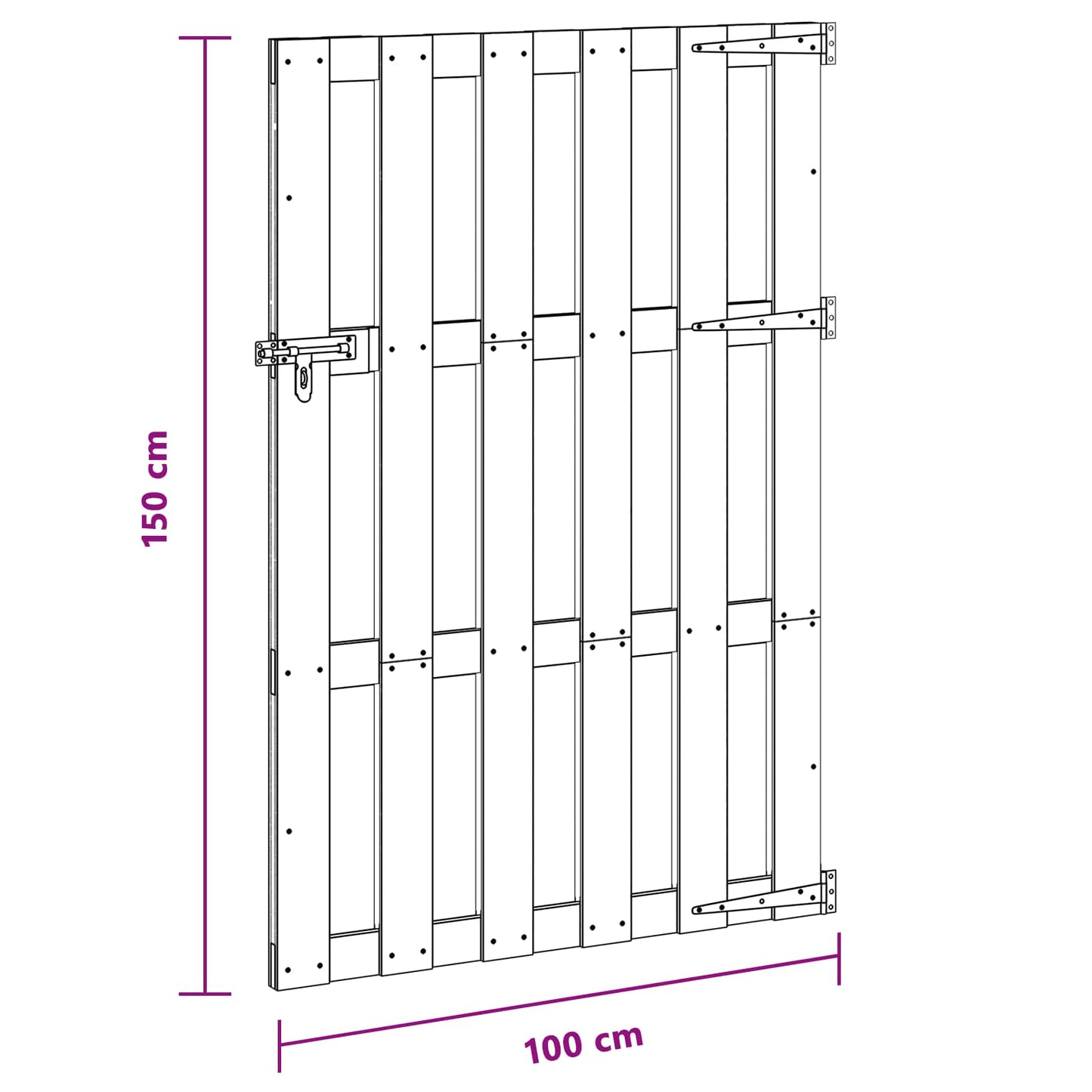 Cancello da giardino 100 x 150 cm WPC e Alluminio Marrone | homemem39