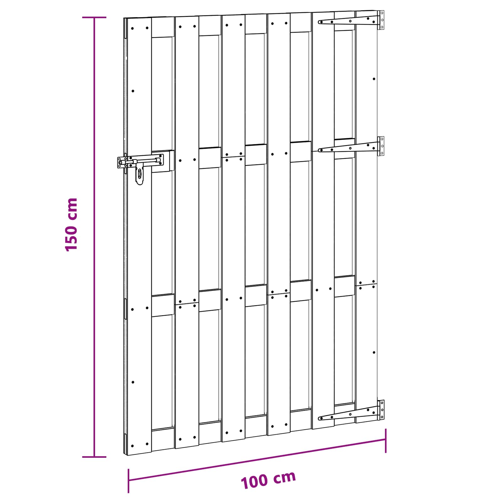 Cancello da giardino 100 x 150 cm WPC e Alluminio Marrone | homemem39