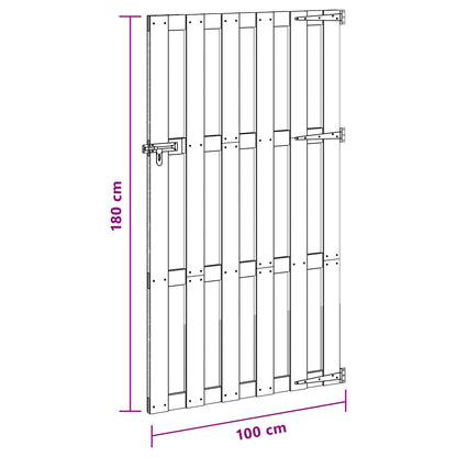Cancello da giardino 100 x 180 cm WPC e Alluminio Marrone | homemem39