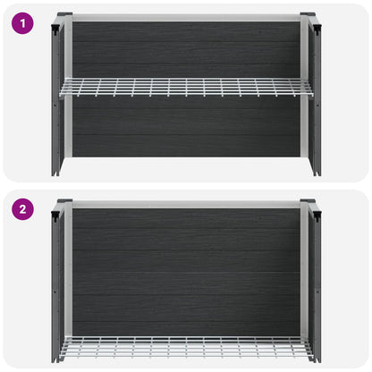 Letto rialzato da giardino Grigio 75 x 30 x 42 cm