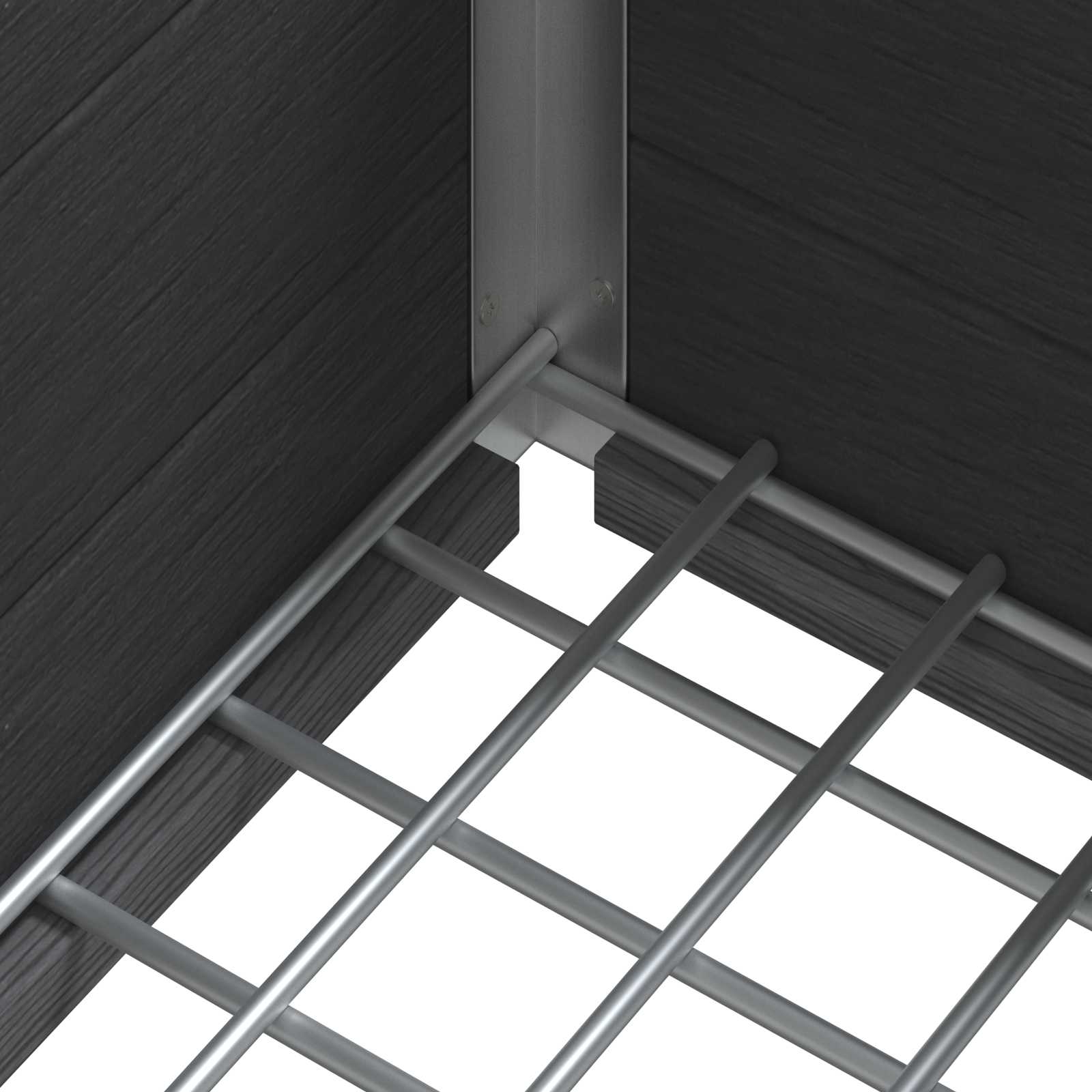 Letto rialzato da giardino Grigio 100 x 30 x 22 cm | homemem39