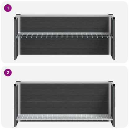 Letto rialzato da giardino Grigio 100 x 30 x 22 cm | homemem39