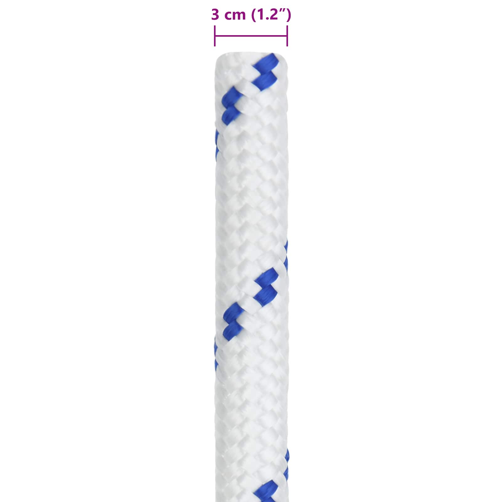 Corda da Barca 50 m 3 Bianco e Blu PP | homemem39