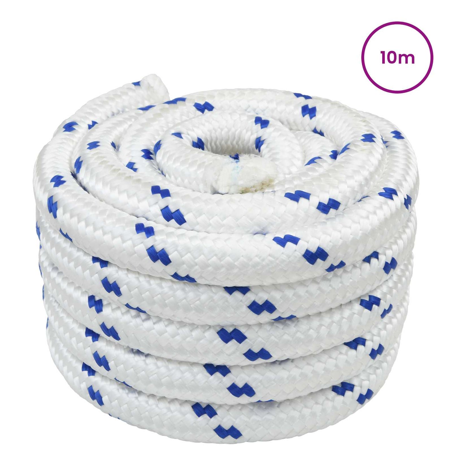 Corda da Barca 10 m 4 Bianco e Blu PP | homemem39