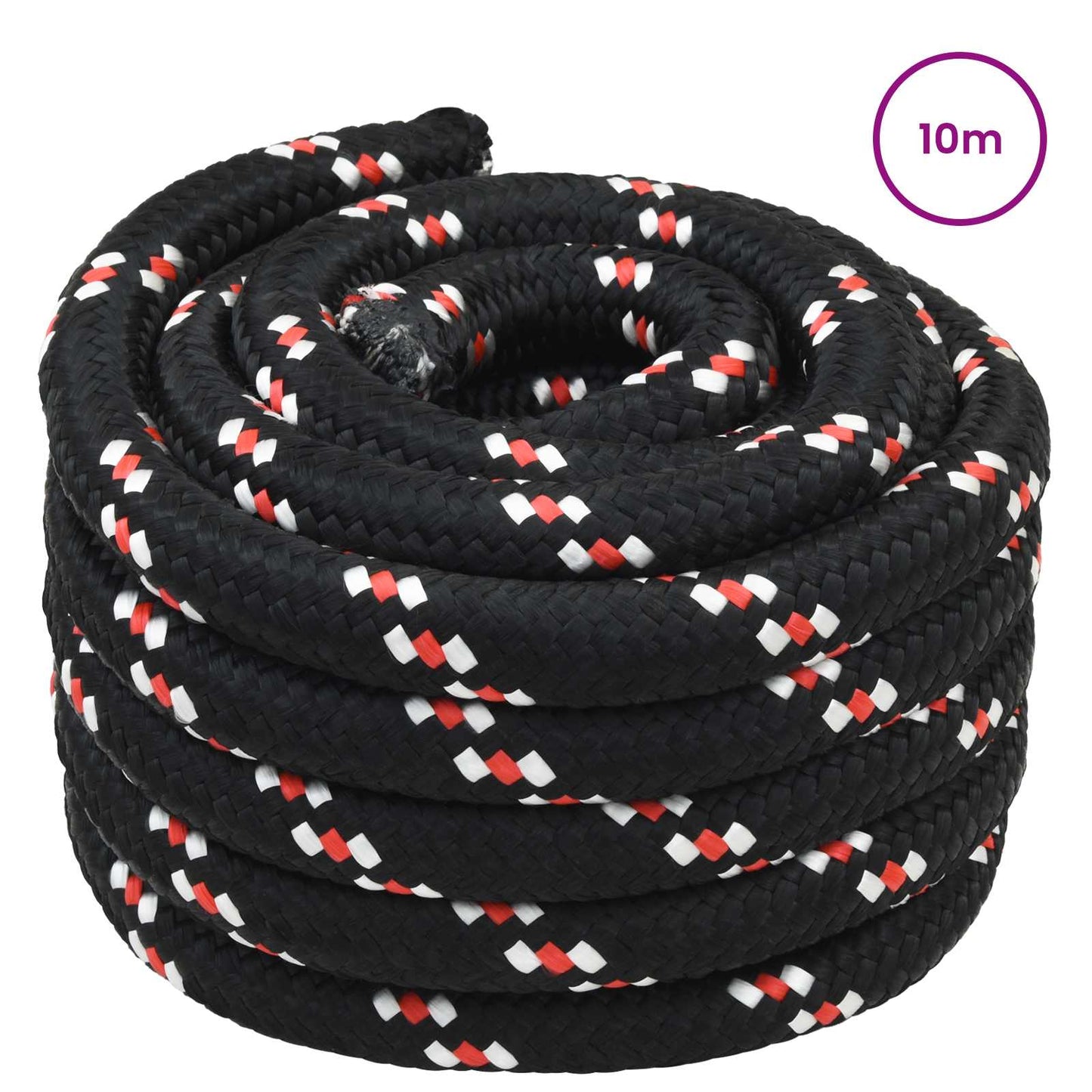 Corda da Barca 10 m 5 Nero e Rosso PP | homemem39