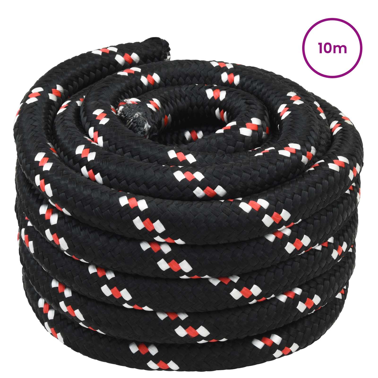 Corda da Barca 10 m 5 Nero e Rosso PP | homemem39