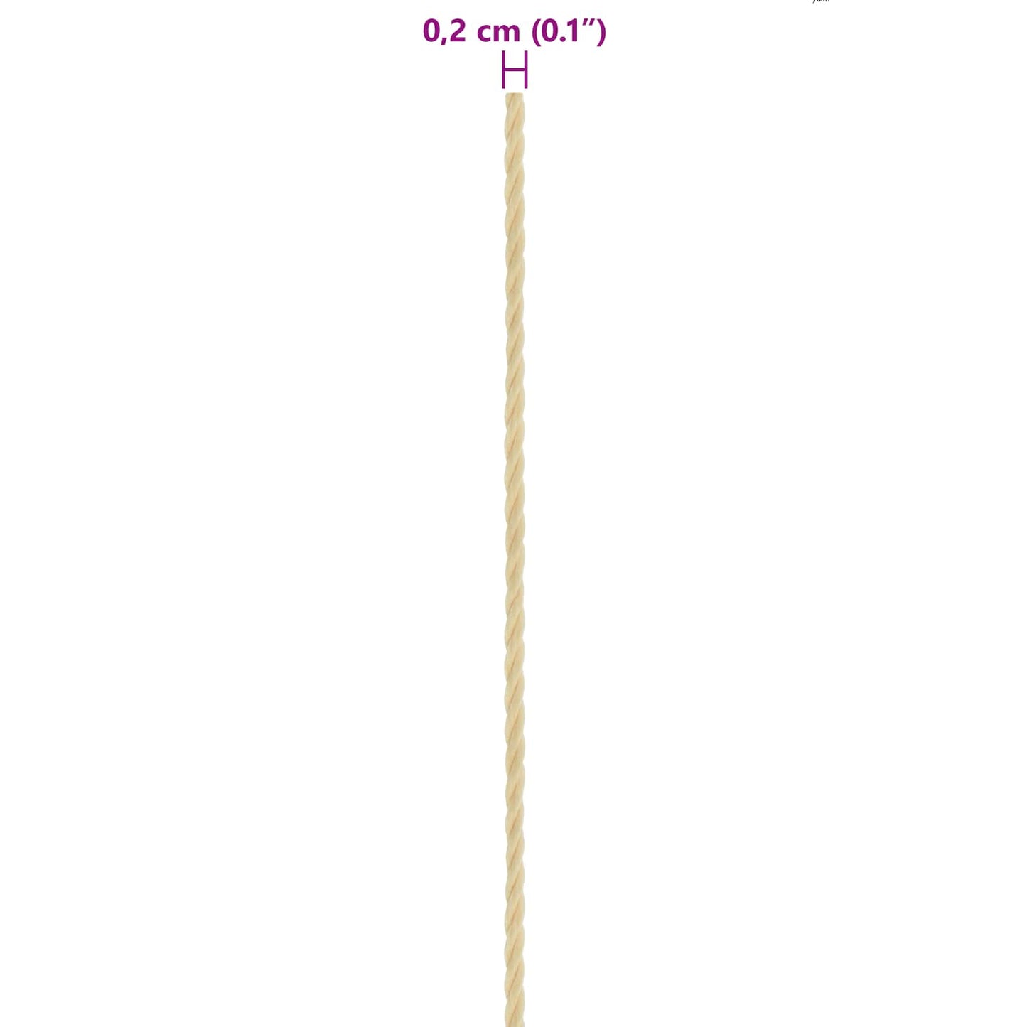 Corda da Barca 25 m 0.2 Naturale PP | homemem39