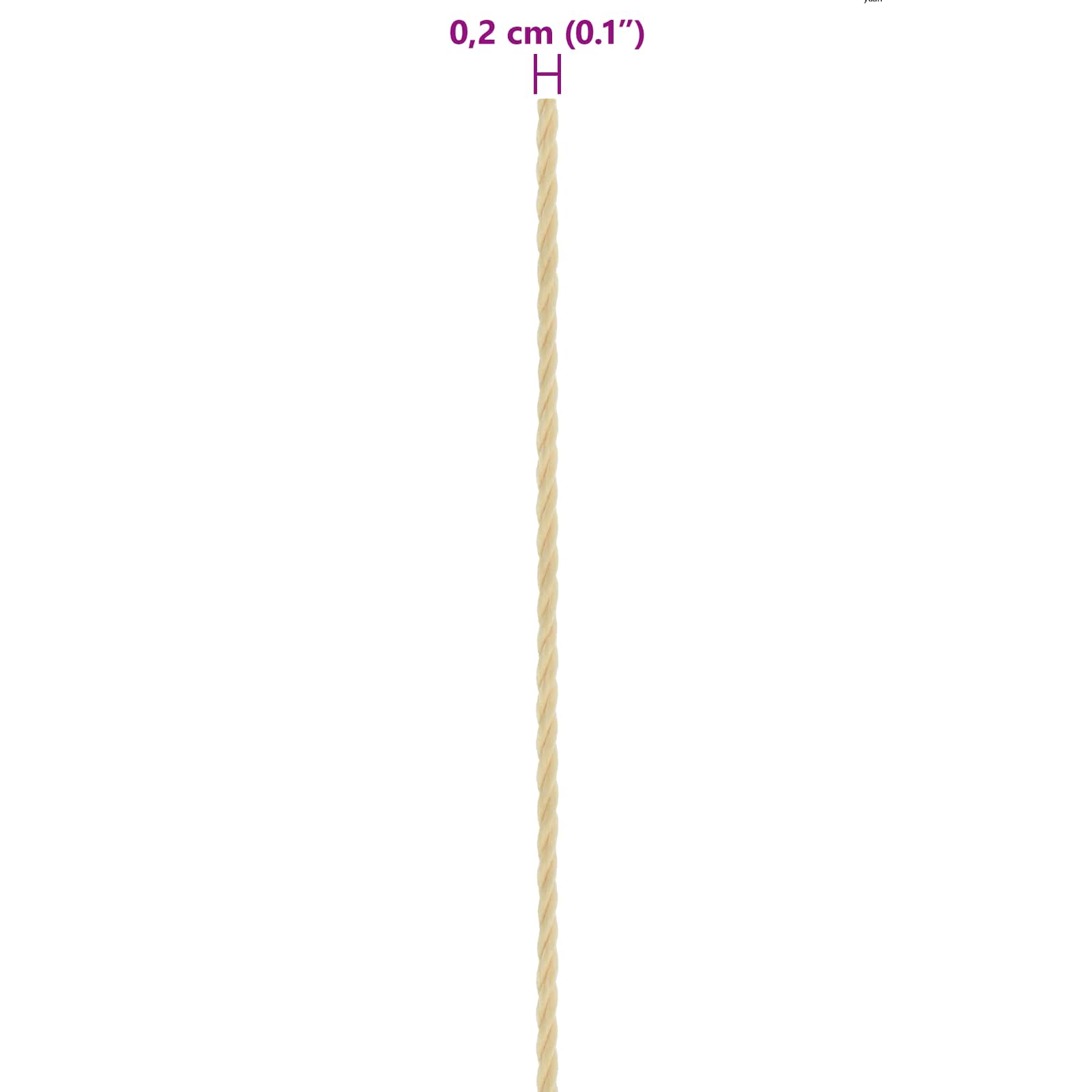 Corda da Barca 100 m 0.2 Naturale PP | homemem39