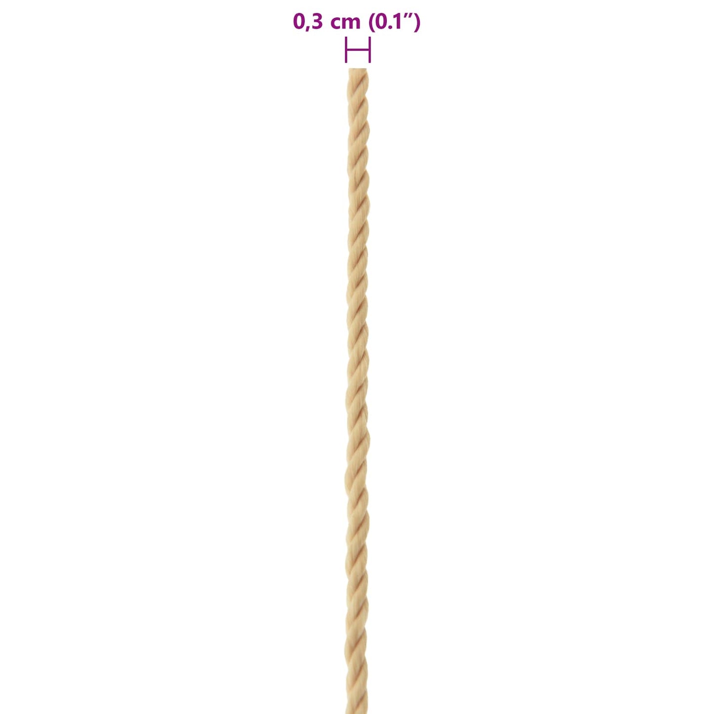 Corda da Barca 50 m 0.3 Naturale PP | homemem39