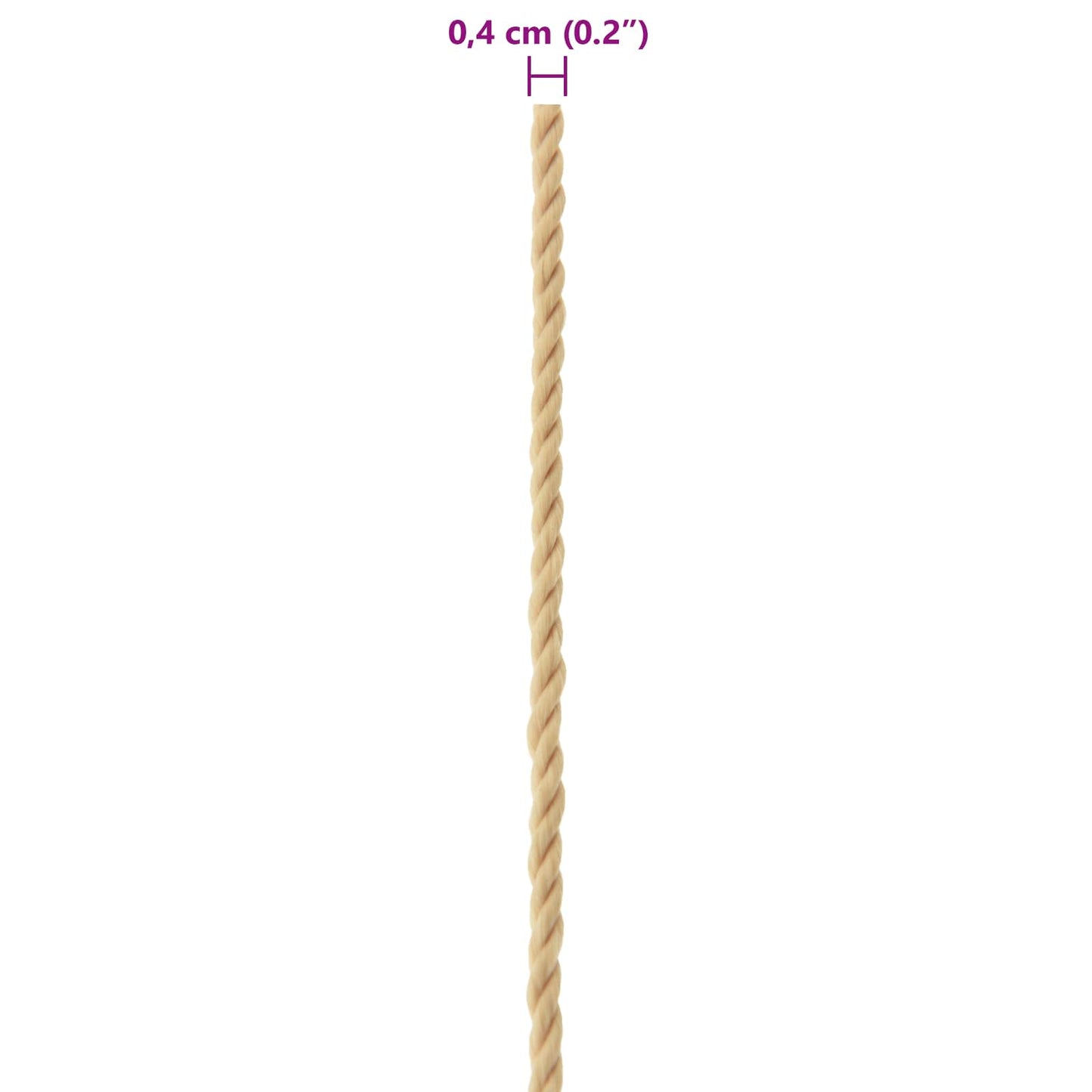 Corda da Barca 25 m 0.4 Naturale PP | homemem39