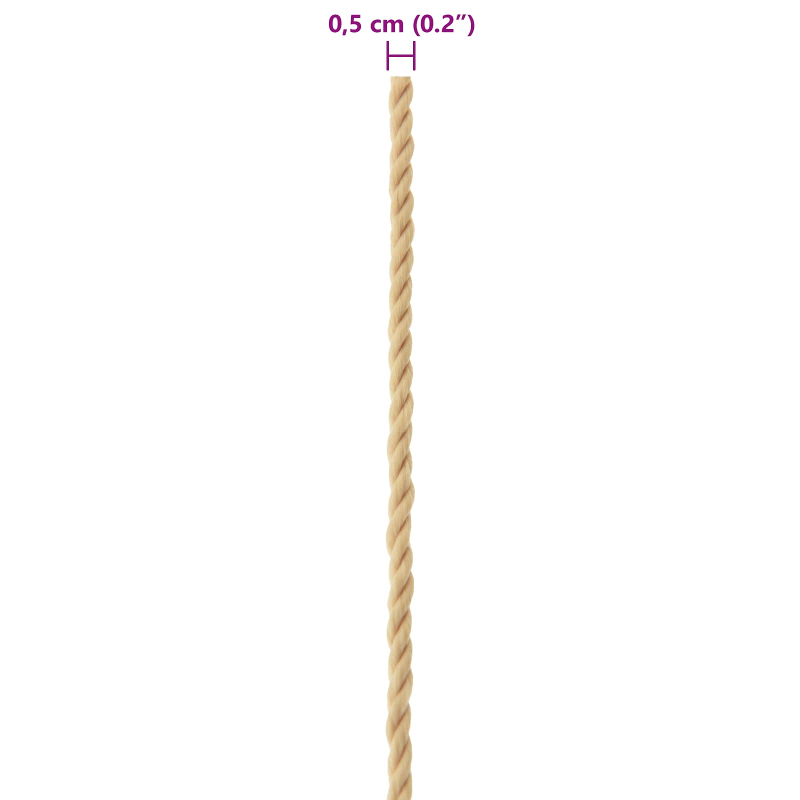 Corda da Barca 25 m 0.5 Naturale PP | homemem39