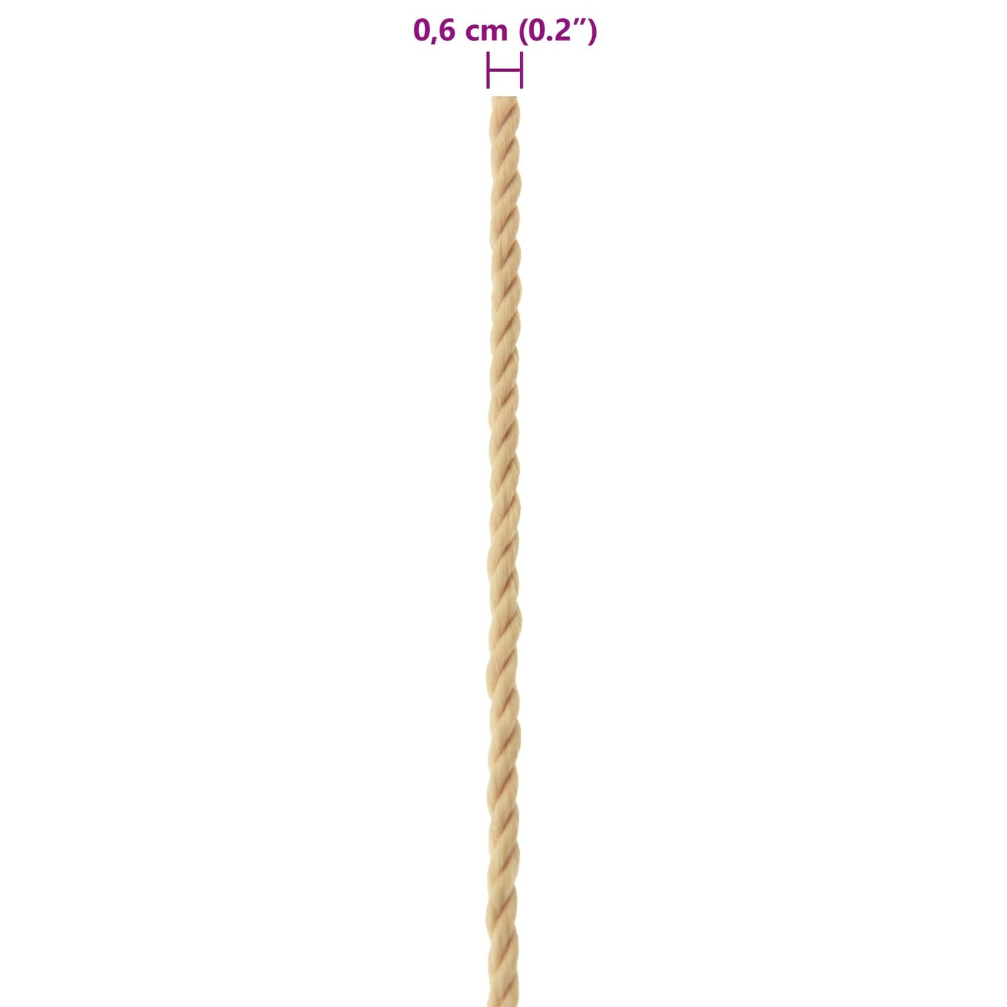 Corda da Barca 25 m 0.6 Naturale PP | homemem39