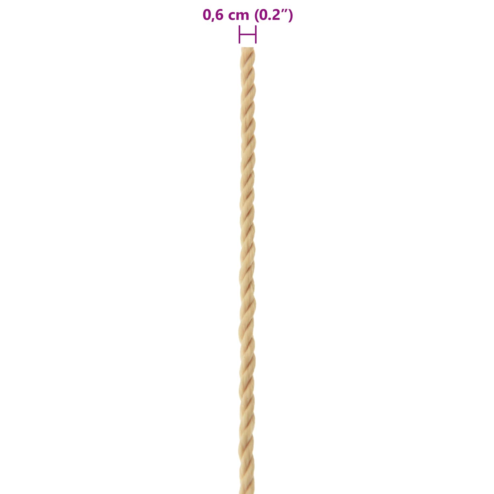 Corda da Barca 25 m 0.6 Naturale PP | homemem39